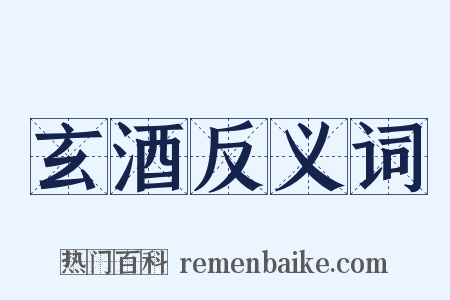 玄酒反义词是什么意思的图片